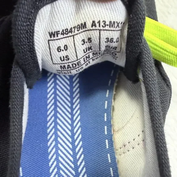 Keds Women’s Champion Black Canvas Sneakers with Neon Green Laces Size 6 - Picture 9 of 10